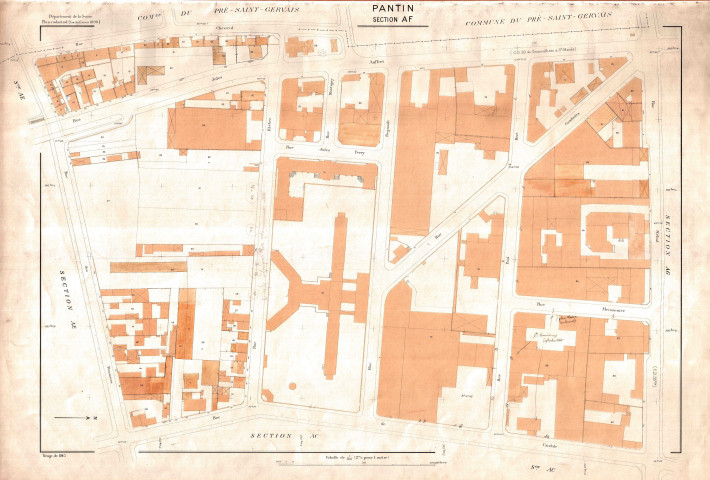 Cadastre rénové de 1955. - Section AF : feuille parcellaire.