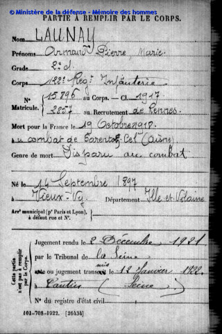 LAUNAY Armand Pierre Marie