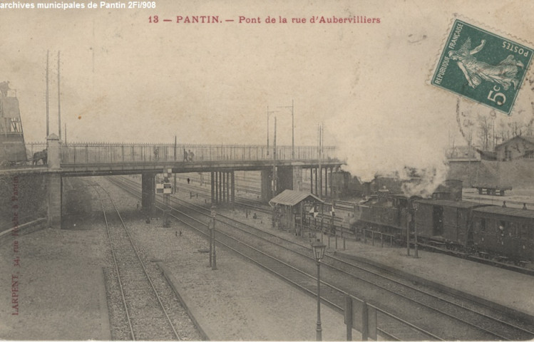 13. Pantin - Pont de la rue d'Aubervilliers (chemin de fer).