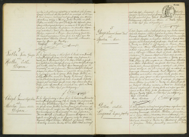 Commune de Pantin : registre des actes de mariage.