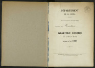 Commune de Pantin : registre des actes de décès.