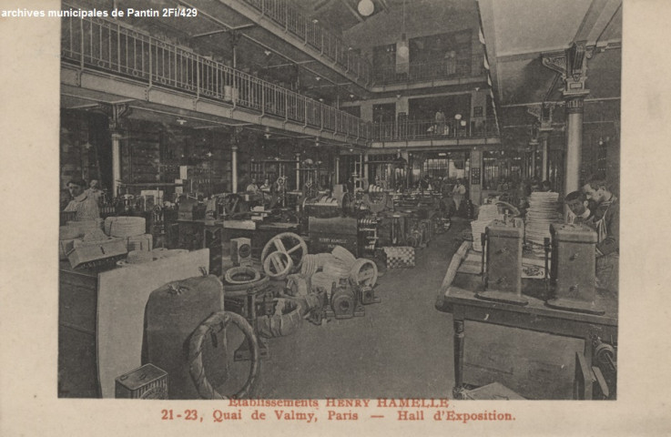 Établissements Henry Hamelle - 21-23, quai de Valmy Paris - Hall d'exposition.