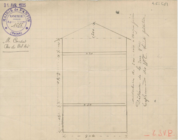 Rue du Bel-Air : permis de construire.