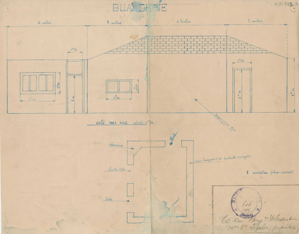 60 rue Benjamin-Delessert : permis de construire.
