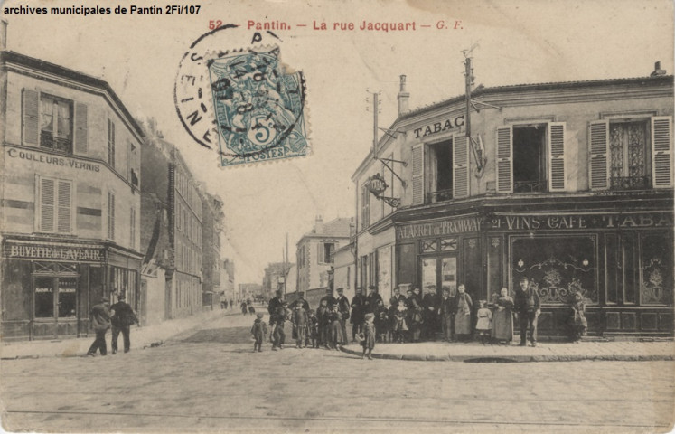 Rue Jacquart vue depuis la rue Courtois.