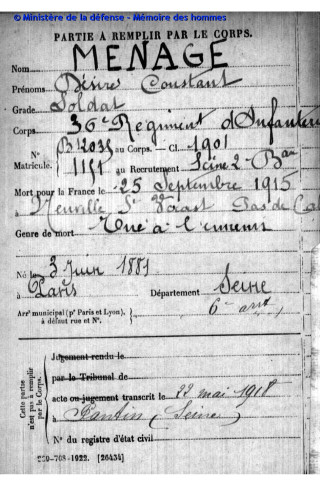 MENAGE Désiré Constant