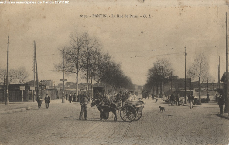 2035. Pantin - La rue de Paris.