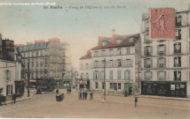 23. Pantin - Place de l'Église et rue de Paris.