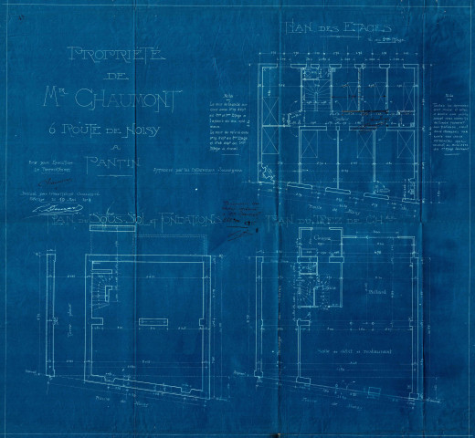 6 route de Noisy-le-Sec, construction d'une maison de trois étages : permis de construire.