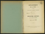 Commune de Pantin : registre des actes de mariage.