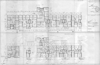14, 16 et 18, passage Privé et 50, rue Victor-Hugo. - Construction de 255 appartements, projet : plans du rez-de-chaussée et du sous-sol.