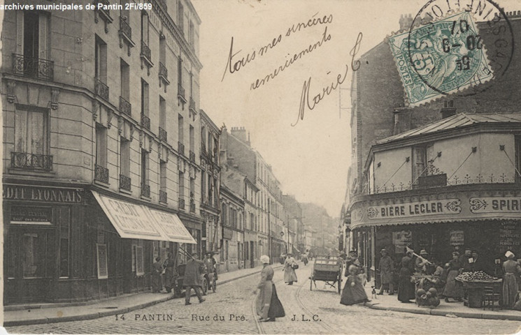 14. Pantin - Rue du Pré (Crédit lyonnais, café).