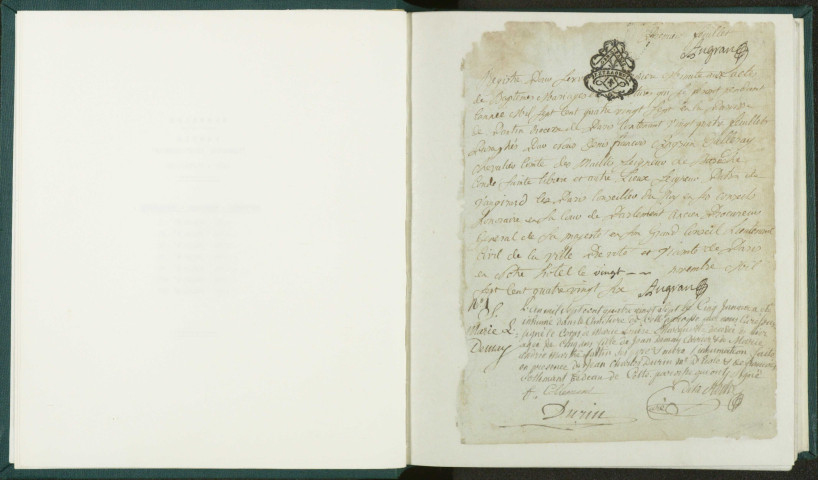 Paroisse Saint-Germain : registre des actes de baptême, mariage et sépulture.