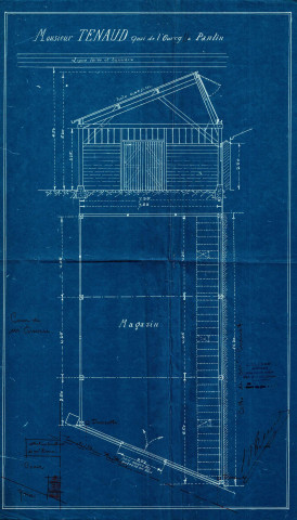 11 quai de l'Ourcq, construction d'un magasin : permis de construire.