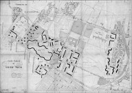 Les Courtillières : plan masse de 1955 modifié.
