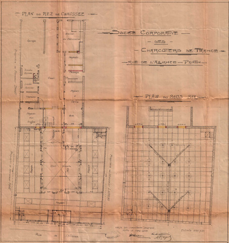 11 rue Eugène-et-Marie-Louise-Cornet [ancienne rue de l'Alliance] : permis de construire.