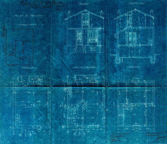 12 rue Marcelle [ancienne 16 rue Marcelle], construction d'un pavillon : permis de construire.