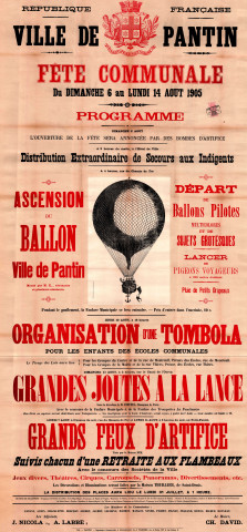 Fête communale : affiche.