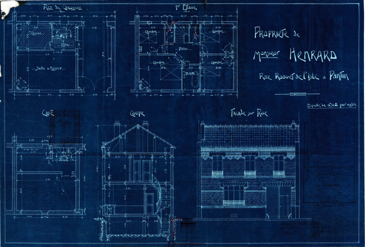 40 rue Rouget-de-Lisle, construction d'une maison d'un étage : permis de construire.
