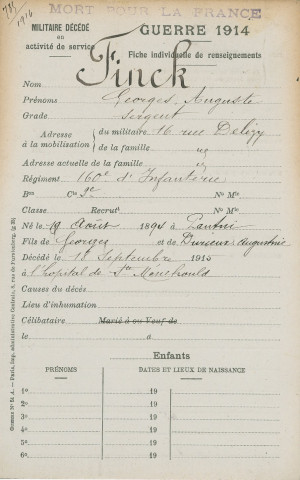 FINCK Georges Auguste