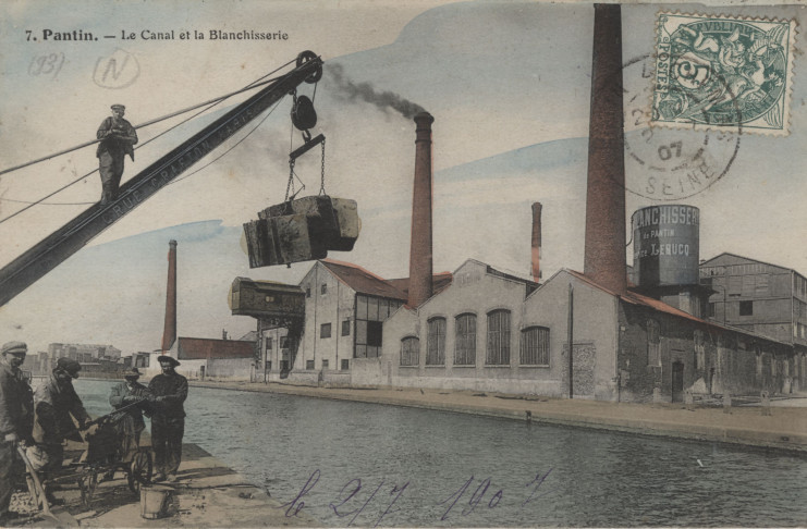 Carte postale représentant la blanchisserie à ses origines