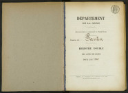 Commune de Pantin : registre des actes de décès.