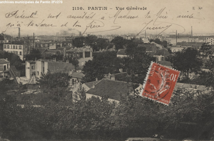 1120. Pantin - Vue générale.