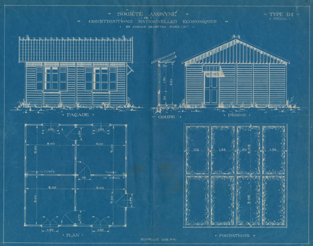 3 rue Neuve , construction d'un pavillon d'habitation en bois : permis de construire.