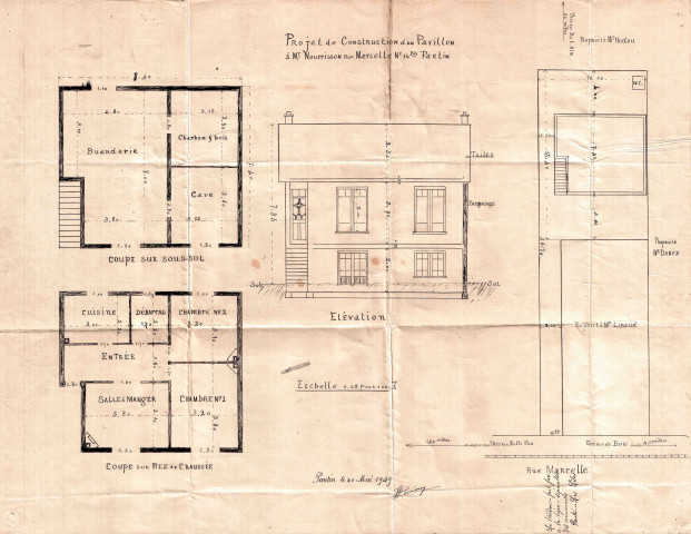 18 bis rue Marcelle [ancienne 14 bis rue Marcelle], projet de construction d'un pavillon : permis de construire.