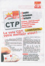 Élections professionnelles du 4 décembre 2014 dans la fonction publique territoriale. - Confédération générale du travail (CGT) et Union générale des ingénieurs, cadres et techniciens (UGICT) Territoriaux de Pantin : tract « Le vote CGT, votre meilleur atout ! ».