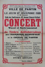 Concert vocal et instrumental donné au profit du timbre antituberculeux : affiche.