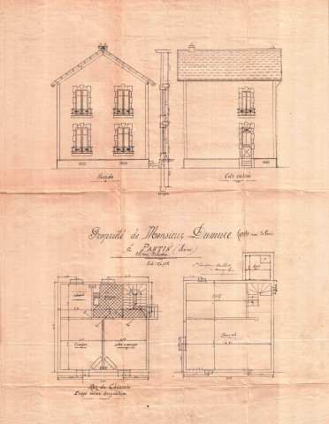 15 rue Palestro, construction d'un pavillon d'habitation : permis de construire.