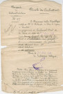 Déchéance de Lucien Duval père au droit au pécule de son fils : extrait des minutes du greffe du tribunal civil de première instance du département de la Seine, notification.