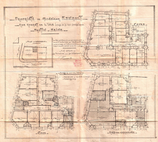 56 rue Rouget-de-Lisle et rue de Candale, construction d'un immeuble de cinq étages : permis de construire.