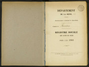 Commune de Pantin : registre des actes de décès.