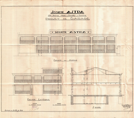 130 avenue Jean-Jaurès et rue Gabrielle-Josserand [ancienne rue des Écoles] : permis de construire.