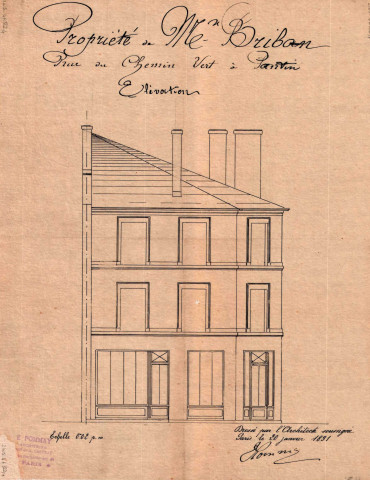1 rue Jacques-Cottin et rue Cartier-Bresson : permis de construire.