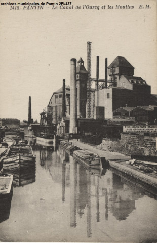 1415. Pantin - Le canal de l'Ourcq et les moulins.