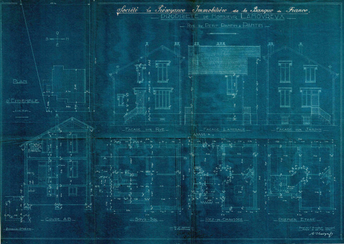 6 rue Pierre-Brossolette [ancienne rue du Petit-Pantin], construction d'un pavillon d'habitation : permis de construire.