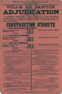 Construction d'égouts rues Benjamin-Delessert, Palestro et de Candale : affiche.