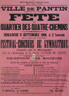 Fête du quartier des Quatre-Chemins : affiche.