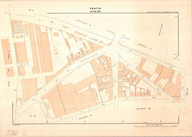 Cadastre rénové de 1943. - Section AN : feuille parcellaire.