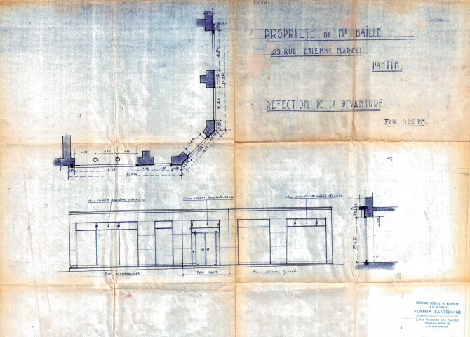 22 rue Étienne-Marcel, réfection de la devanture : permis de construire.