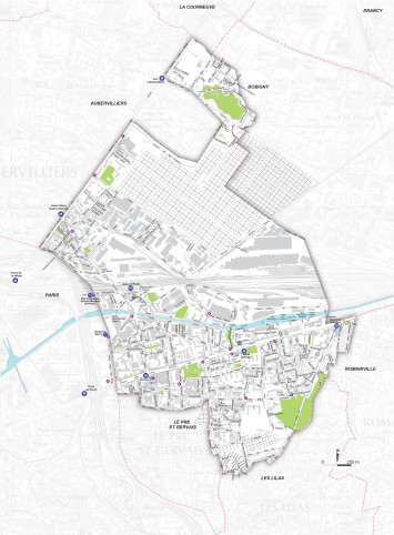 Pantin en 2016 - 4Fi499 Plan de Pantin en 2016