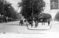 Intersection des rues de Paris et des Sept-Arpents : reproduction d'une carte postale.