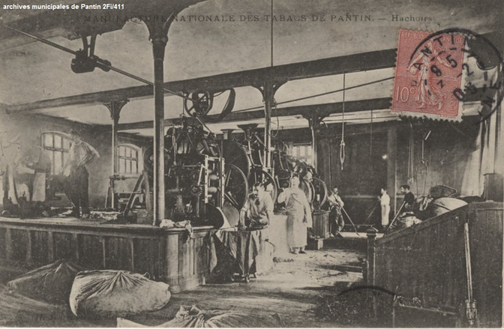 Manufacture nationale des tabacs de Pantin - Hachoirs.