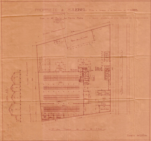 69 avenue du Général-Leclerc [ancienne route des Petits-Ponts], extension de l'atelier de chaudronnerie : permis de construire.
