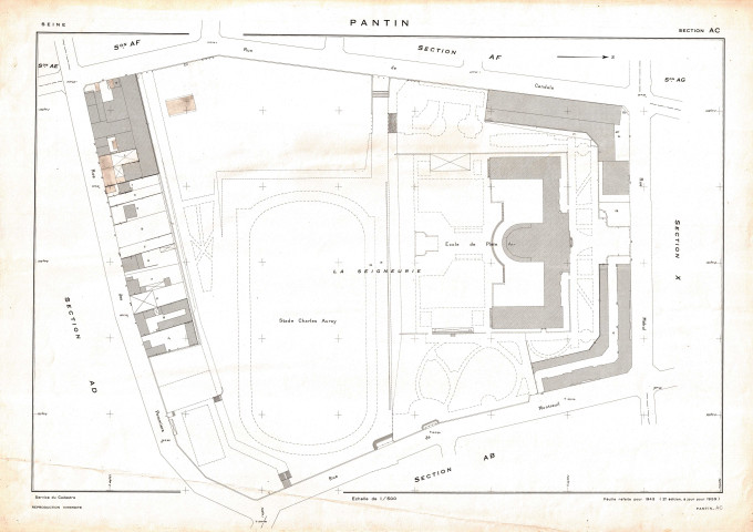 Cadastre rénové de 1959. - Section AC : feuille parcellaire.