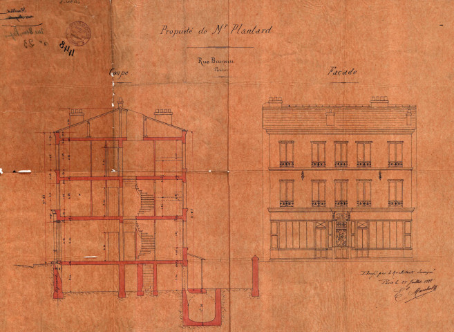 23 rue Denis-Papin : permis de construire.