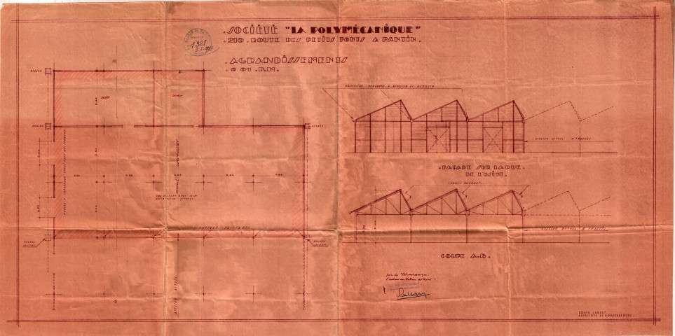 210 avenue du Général-Leclerc [ancienne route des Petits-Ponts] et chemin des Vignes : permis de construire.